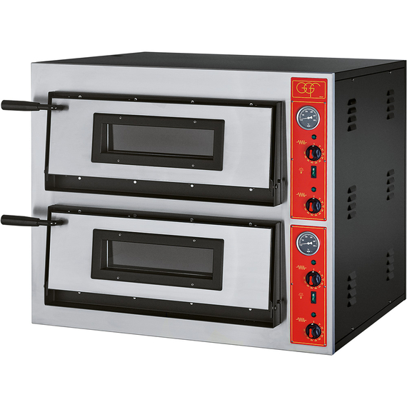 GGF Pizzaofen mit zwei Kammern für 8 Pizzen à 300 mm, 8,4 kW, 900 x 735 x 750 mm (BxTxH) GGF Pizzaofen mit zwei Kammern für 8 Pizzen à 300 mm, 8,4 kW, 900 x 735 x 750 mm (BxTxH)