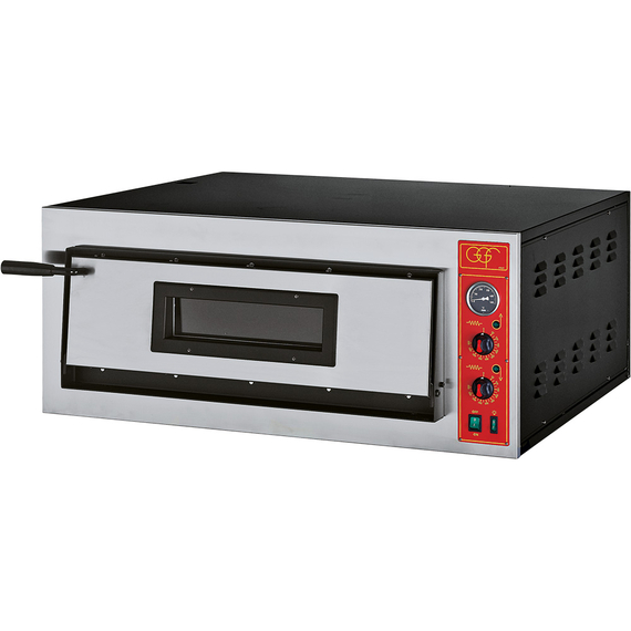 GGF Pizzaofen mit einer Kammer für 4 Pizzen à 360 mm, 5 kW, 1010 x 850 x 420 mm (BxTxH) GGF Pizzaofen mit einer Kammer für 4 Pizzen à 360 mm, 5 kW, 1010 x 850 x 420 mm (BxTxH)