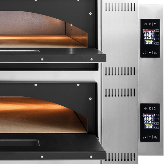 GGF Pizzaofen F-Line Digital, 2 Kammern für 6 Pizzen á Ø 360 mm, 1370x850x750 mm (BxTxH), 18 kW 1 GGF Pizzaofen F-Line Digital, 2 Kammern für 6 Pizzen á Ø 360 mm, 1370x850x750 mm (BxTxH), 18 kW