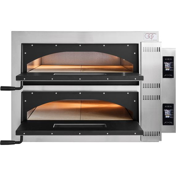 GGF Pizzaofen FR-Line Digital, 2 Kammern Vollschamott für 6 Pizzen á Ø 360 mm, 1370x850x750 mm (BxTxH), 18 kW GGF Pizzaofen FR-Line Digital, 2 Kammern Vollschamott für 6 Pizzen á Ø 360 mm, 1370x850x750 mm (BxTxH), 18 kW