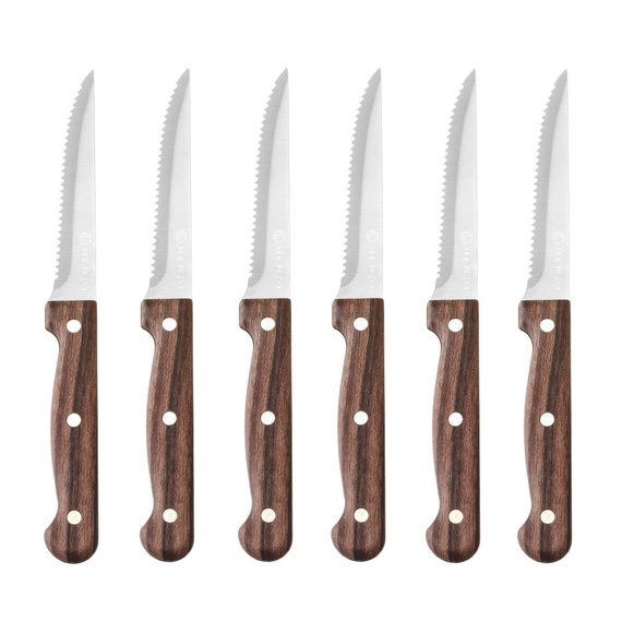 Hendi Steakmesser – 6 Stück, Profi Line, Braun, 6 Stk., (L)210mm Hendi Steakmesser – 6 Stück, Profi Line, Braun, 6 Stk., (L)210mm