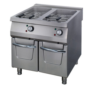 Maxima Gastro Premium Fritteuse - 2 x 22 l - Doppeleinheit - 90 cm Tief - mit Ablasshahn - Elektrisch