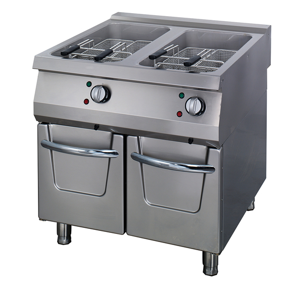 Maxima Gastro Premium Fritteuse - 2 x 22 l - Doppeleinheit - 90 cm Tief - mit Ablasshahn - Elektrisch Maxima Gastro Premium Fritteuse - 2 x 22 l - Doppeleinheit - 90 cm Tief - mit Ablasshahn - Elektrisch