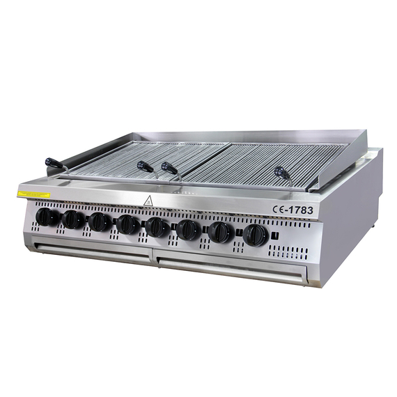 Maxima Gastro Premium Holzkohlengrill - 8 Zonen - Dreifache Einheit - 90 cm Tief - Gas Maxima Gastro Premium Holzkohlengrill - 8 Zonen - Dreifache Einheit - 90 cm Tief - Gas