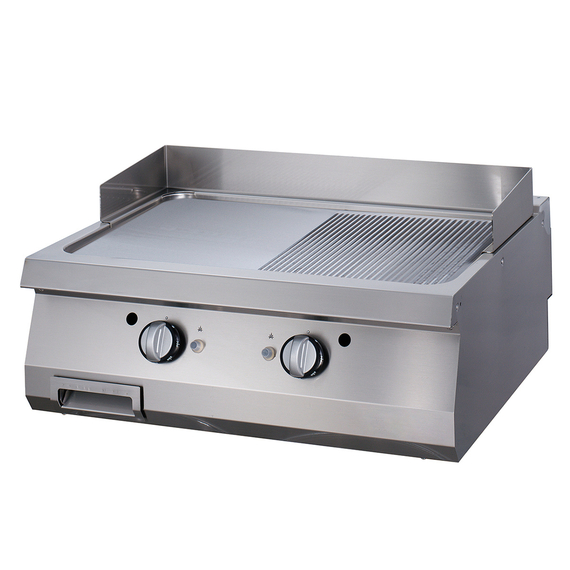 Maxima Gastro Premium Grillplatte - Halb Gerillte Chrom - Doppeleinheit - 90 cm Tief - Gas Maxima Gastro Premium Grillplatte - Halb Gerillte Chrom - Doppeleinheit - 90 cm Tief - Gas