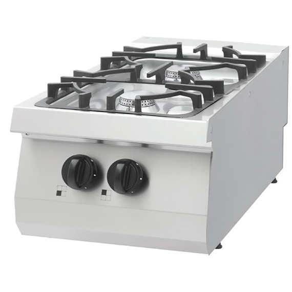 Maxima Gastro Heavy Duty Kochfeld - 2 Brenner - Einzeleinheit - 70 cm Tief - 15kW - Gas Maxima Gastro Heavy Duty Kochfeld - 2 Brenner - Einzeleinheit - 70 cm Tief - 15kW - Gas