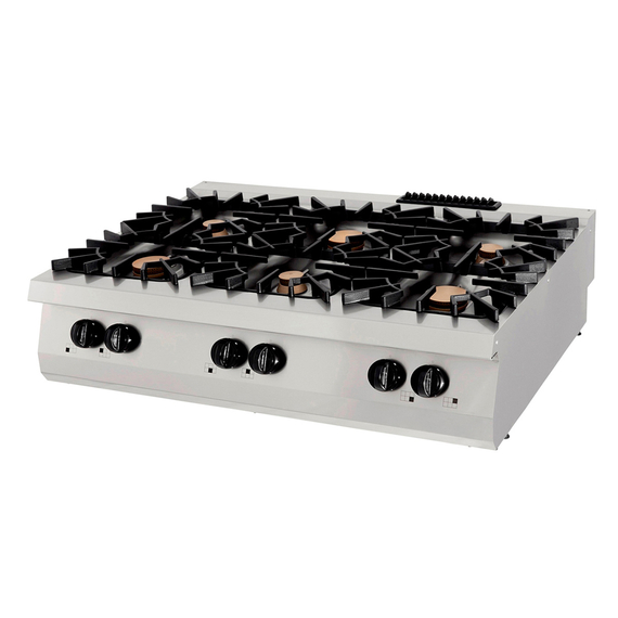 Maxima Gastro Premium Kochfeld - 6 Brenner - Dreifache Einheit - 90 cm Tief - Gas Maxima Gastro Premium Kochfeld - 6 Brenner - Dreifache Einheit - 90 cm Tief - Gas