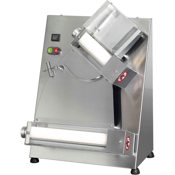 Teigausrollmaschine, Walzenlänge 300 mm, 0,5 kW, 510x490x640 mm (BxTxH) Teigausrollmaschine, Walzenlänge 300 mm, 0,5 kW, 510x490x640 mm (BxTxH)