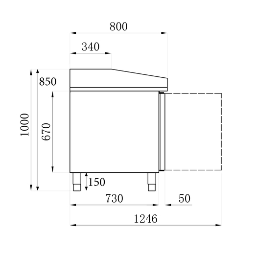Combisteel Standard Line Pizzatisch 2 Türen 7 Teigschubladen 2 Combisteel Standard Line Pizzatisch 2 Türen 7 Teigschubladen