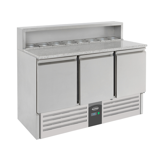 Combisteel Compact Line Pizzatisch 3 Türen – Breite 1368 Combisteel Compact Line Pizzatisch 3 Türen – Breite 1368