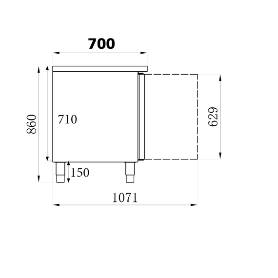Combisteel Standard Line 700 Kühltisch 2 Türen 1 Combisteel Standard Line 700 Kühltisch 2 Türen