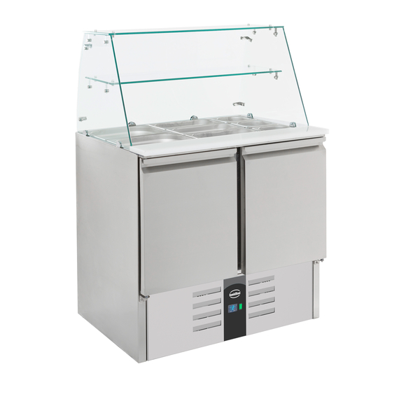 Combisteel Compact Line Gekühlte Saladette mit Glas 2 Türen Combisteel Compact Line Gekühlte Saladette mit Glas 2 Türen