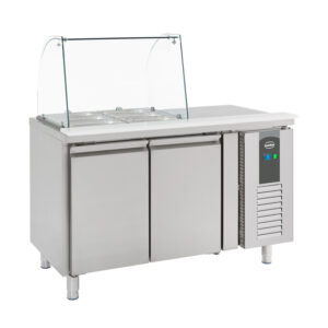 Combisteel Standard Line Kühltisch mit Glas 2 Türen