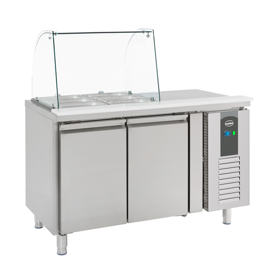 Combisteel Standard Line Kühltisch mit Glas 2 Türen Combisteel Standard Line Kühltisch mit Glas 2 Türen