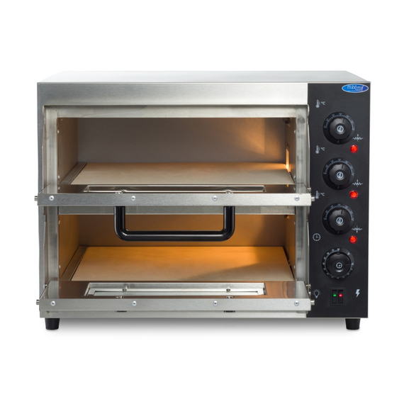 Maxima Gastro Pizzaofen - Passt 2 x Ø 40 cm Pizzas - Doppeldeck 2 Maxima Gastro Pizzaofen - Passt 2 x Ø 40 cm Pizzas - Doppeldeck
