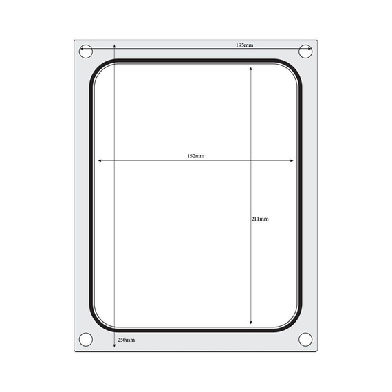 Hendi Matrize für Versiegelungsmaschine, ein Behälter (227x178 mm) 1 Hendi Matrize für Versiegelungsmaschine, ein Behälter (227x178 mm)