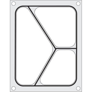 Hendi Matrize für Versiegelungsmaschine, ein dreiteiliger Behälter (227x178 mm)