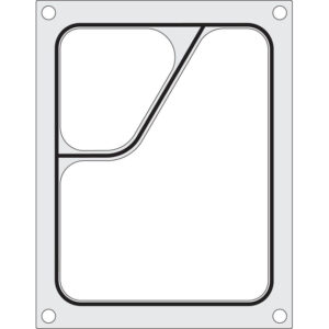 Hendi Matrize für Versiegelungsmaschine, ein zweiteiliger Colt-Behälter (227x178 mm)