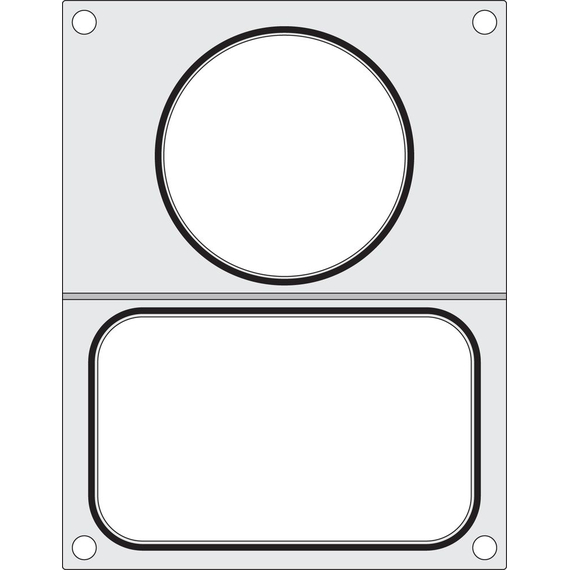 Hendi Matrize für Versiegelungsmaschine, zwei Behälter (1x 178x113 mm, 1x ø115 mm) Hendi Matrize für Versiegelungsmaschine, zwei Behälter (1x 178x113 mm, 1x ø115 mm)