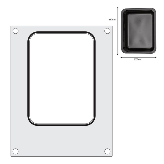 Hendi Matrize für Versiegelungsmaschine, ein Behälter (187x137 mm) 2 Hendi Matrize für Versiegelungsmaschine, ein Behälter (187x137 mm)