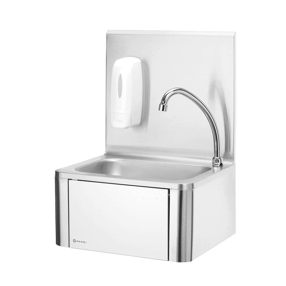 Hendi Handwaschbecken mit Kniebedienung, 400x330x(H)560mm 3 Hendi Handwaschbecken mit Kniebedienung, 400x330x(H)560mm