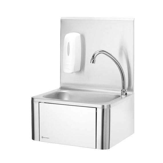 Hendi Handwaschbecken mit Kniebedienung, 400x330x(H)560mm 4 Hendi Handwaschbecken mit Kniebedienung, 400x330x(H)560mm