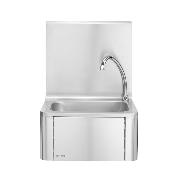 Hendi Handwaschbecken mit Kniebedienung, 400x330x(H)560mm Hendi Handwaschbecken mit Kniebedienung, 400x330x(H)560mm