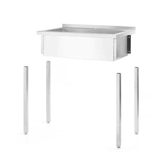 Hendi Tisch mit Einzelwaschwanne, ohne Spritzschutz – verschraubt, Tiefe 600 mm, Budget Line, 1000x600x(H)850mm 3 Hendi Tisch mit Einzelwaschwanne, ohne Spritzschutz – verschraubt, Tiefe 600 mm, Budget Line, 1000x600x(H)850mm