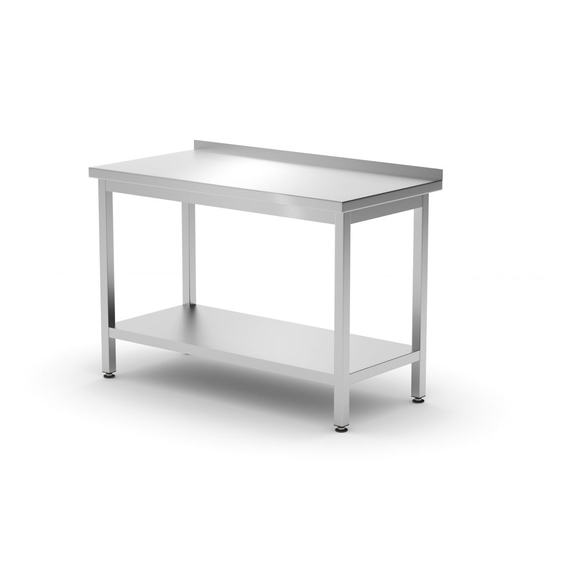 Hendi Wandtisch mit Ablage – verschraubt, Tiefe 600 mm, Profi Line, 1200x600x(H)850mm Hendi Wandtisch mit Ablage – verschraubt, Tiefe 600 mm, Profi Line, 1200x600x(H)850mm