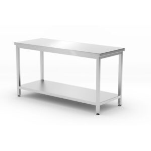 Hendi Mitteltisch mit Ablage – verschraubt, Tiefe 600 mm, Profi Line, 1600x600x(H)850mm