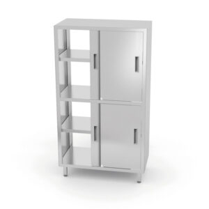 Hendi Durchreicheschrank mit Trennwand und Schiebetüren – verschraubt, Kitchen Line, 1000x600x(H)1800mm