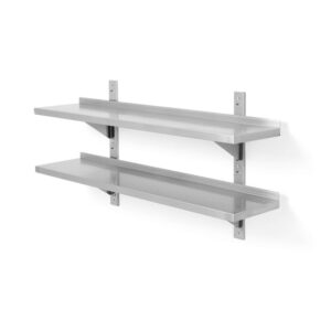 Hendi Doppelwandregal, einstellbar, mit 2 Halterungen, 1200x300x(H)600mm