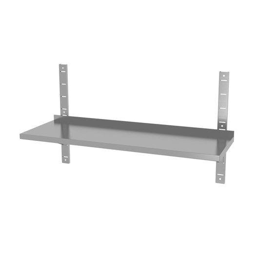 Hendi Wandablage einstellbar, einfach, mit 2 Halterungen, 1400x300x(H)600mm Hendi Wandablage einstellbar, einfach, mit 2 Halterungen, 1400x300x(H)600mm