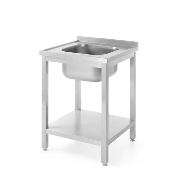 Hendi Waschtisch mit Ablage – verschraubt, Tiefe 600 mm, Profi Line, Zentriert, 600x600x(H)850mm Hendi Waschtisch mit Ablage – verschraubt, Tiefe 600 mm, Profi Line, Zentriert, 600x600x(H)850mm