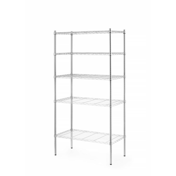 Hendi Lagerregal mit 5 Fächern, Chrom, 910x455x(H)1830mm 1 Hendi Lagerregal mit 5 Fächern, Chrom, 910x455x(H)1830mm