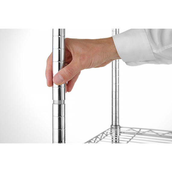 Hendi Lagerregal mit 5 Fächern, Chrom, 910x455x(H)1830mm 3 Hendi Lagerregal mit 5 Fächern, Chrom, 910x455x(H)1830mm