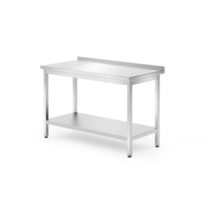 Hendi Wandtisch mit Ablage – verschraubt, Tiefe 700 mm, Profi Line, 1200x700x(H)850mm