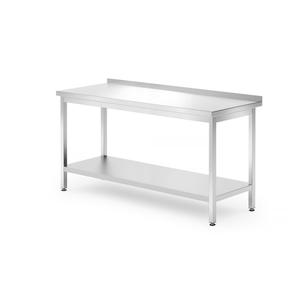 Hendi Wandtisch mit Ablage – verschraubt, Tiefe 700 mm, Profi Line, 1600x700x(H)850mm Hendi Wandtisch mit Ablage – verschraubt, Tiefe 700 mm, Profi Line, 1600x700x(H)850mm