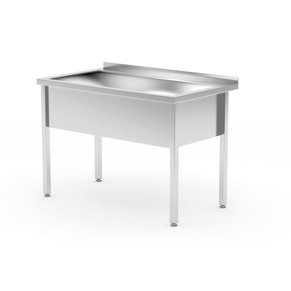 Hendi Tisch mit Einzelwaschwanne – verschweißt, Tiefe 700 mm, Kammerhöhe 300 mm, Profi Line, 800x700x(H)850mm Hendi Tisch mit Einzelwaschwanne – verschweißt, Tiefe 700 mm, Kammerhöhe 300 mm, Profi Line, 800x700x(H)850mm