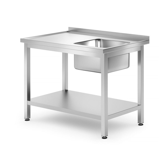 Hendi Waschtisch mit Ablage – verschraubt, Tiefe 700 mm, Profi Line, Richtig, 1000x700x(H)850mm Hendi Waschtisch mit Ablage – verschraubt, Tiefe 700 mm, Profi Line, Richtig, 1000x700x(H)850mm