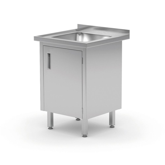 Hendi Waschtisch, verschweißt, mit Schrank- und Scharniertüren, Profi Line, 600x600x(H)850mm Hendi Waschtisch, verschweißt, mit Schrank- und Scharniertüren, Profi Line, 600x600x(H)850mm