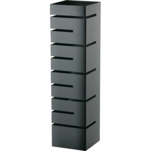 Edelstahl Buffet-Ständer hoch, Einschübe winklig, 150x150x570 mm (BxTxH), schwarz