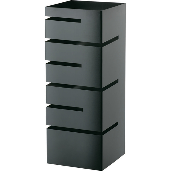 Edelstahl Buffet-Ständer niedrig, Einschübe winklig, 150x150x355 mm (BxTxH), schwarz Edelstahl Buffet-Ständer niedrig, Einschübe winklig, 150x150x355 mm (BxTxH), schwarz