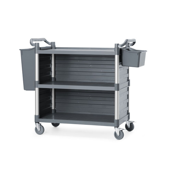 AmerBox Servierwagen aus Polypropylen mit Lagen, groß, Inklusive Regalseitenwände, 1010x500x(H)960mm 2 AmerBox Servierwagen aus Polypropylen mit Lagen, groß, Inklusive Regalseitenwände, 1010x500x(H)960mm