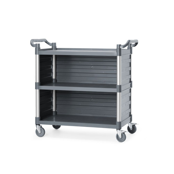 AmerBox Servierwagen aus Polypropylen mit Lagen, groß, Inklusive Regalseitenwände, 1010x500x(H)960mm 1 AmerBox Servierwagen aus Polypropylen mit Lagen, groß, Inklusive Regalseitenwände, 1010x500x(H)960mm