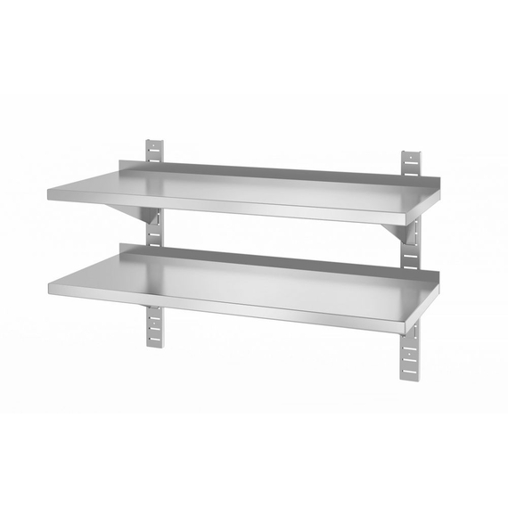 Hendi Doppelwandige Ablage, einstellbar, mit 2 Halterungen, 1000x400x(H)600mm Hendi Doppelwandige Ablage, einstellbar, mit 2 Halterungen, 1000x400x(H)600mm