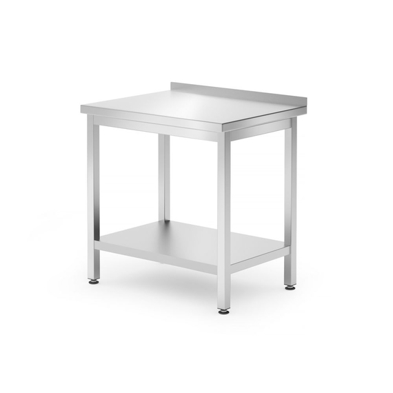 Hendi Wandtisch mit Ablage – verschraubt, Tiefe 600 mm, Kitchen Line, 800x600x(H)850mm Hendi Wandtisch mit Ablage – verschraubt, Tiefe 600 mm, Kitchen Line, 800x600x(H)850mm