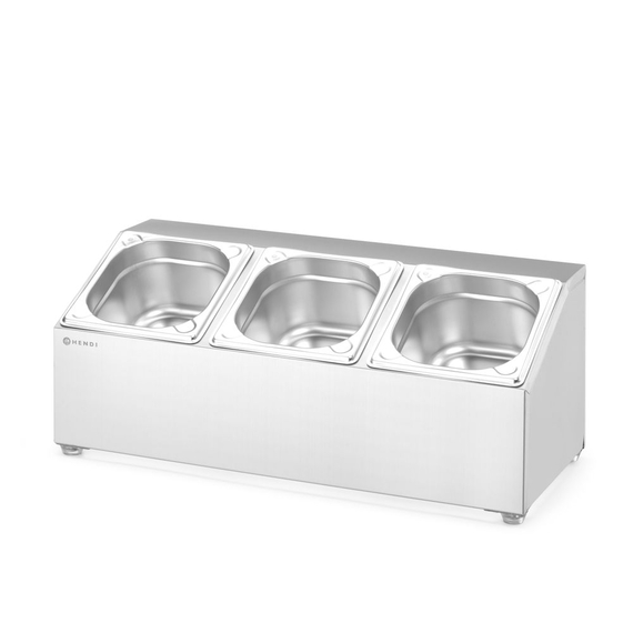 Hendi Halterung für Gastronorm-Behälter, 3 Fächer, 512x245x(H)215mm 4 Hendi Halterung für Gastronorm-Behälter, 3 Fächer, 512x245x(H)215mm