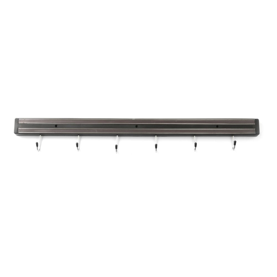 Hendi Messermagnetleiste mit Haken, 6 Haken, (L)620mm Hendi Messermagnetleiste mit Haken, 6 Haken, (L)620mm