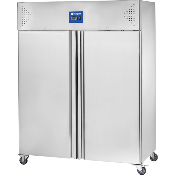 Starline Edelstahl Doppeltür-Kühlschrank mit Rädern, GN 2/1, 1480x830x2010 mm (BxTxH) Starline Edelstahl Doppeltür-Kühlschrank mit Rädern, GN 2/1, 1480x830x2010 mm (BxTxH)
